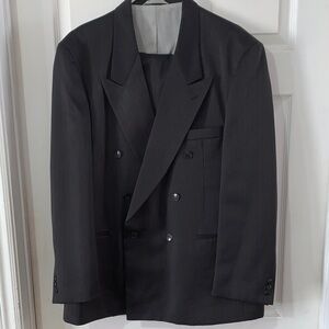 2pc SUIT Classic Black Double-Breasted Men's Blazer and pants